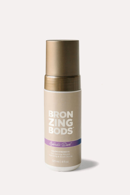 Bronzing Bods Dark self‑tanning mousse bottle front view
